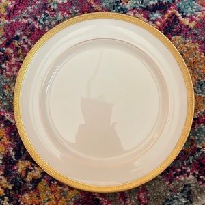 All 8 Lenox Hanover gold rim encrusted plates. Each plate measures 8 1/4 inches.